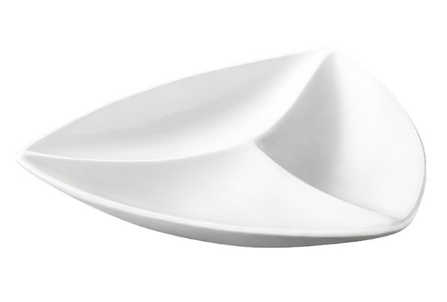 Менажница 3-секционная Wilmax, 200 мм, треугольная