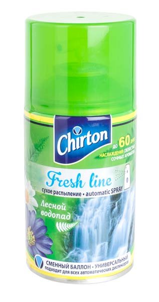Освежитель воздуха для диспенсера Chirton Лесной водопад, 250 мл, сухое распыление  