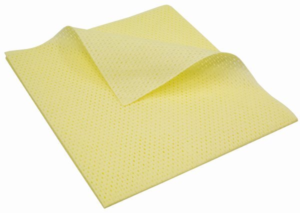 Салфетка Optiline выполнена из вискозы желтого цвета. Быстро удаляет жир, впитывает влагу, превосходно очищает поверхность от остатков пищи и различных загрязнений. Материал имеет сквозную ячеистую структуру, что позволяет промывать салфетку и использовать ее многократно. Салфетки безопасны в использовании и подходят для контакта с различными моющими и дезинфицирующими средствами. Размер 35х40 см. В упаковке 25 штук.