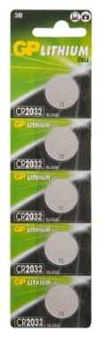 CR2032 Батарейка GP Lithium, 5 штук на блистере