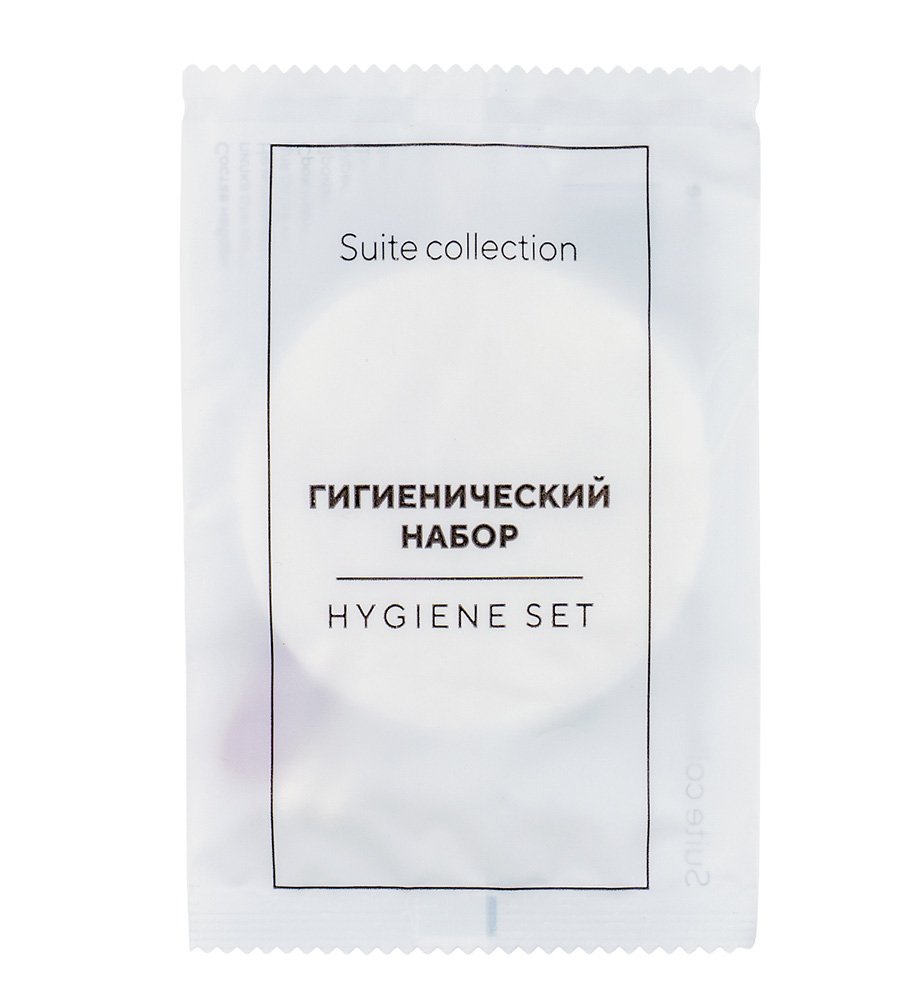 Набор гигиенический "Suite collection" Optiline — компактный набор средств личной гигиены для путешествий, командировок и повседневного использования. В состав набора входят: 2 ватные палочки для деликатного ухода и точечного нанесения косметических средств, 2 ватных диска для снятия макияжа и очищения кожи лица, а также пилочка для ногтей для поддержания аккуратного маникюра. Ватные палочки и диски обладают высокой впитывающей способностью, мягко воздействуют на кожу, не вызывают раздражения. Пилочка имеет оптимальную абразивность для бережного ухода за ногтевой пластиной.

Набор упакован в удобный флоупак, который обеспечивает гигиеничность хранения и защищает содержимое от загрязнений. Компактные размеры позволяют легко разместить набор в дорожной сумке, косметичке или кармане. 

Состав набора:
- Ватные палочки — 2 шт.
- Ватные диски — 2 шт.  
- Пилочка для ногтей — 1 шт.

Идеальное решение для отелей, хостелов, санаториев, поездов дальнего следования и других объектов размещения. Подходит для индивидуального использования и в качестве комплимента для гостей.
