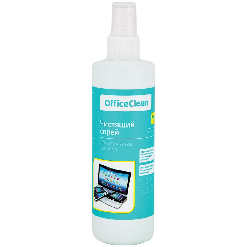 Чистящий спрей OfficeClean для экранов, универсальный, 250 мл *15
