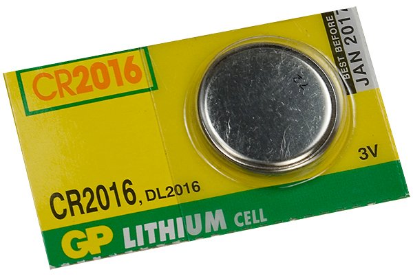 Батарейка GP CR2016, 3V, литий, 1 штука на блистере, 10 штук в упаковке