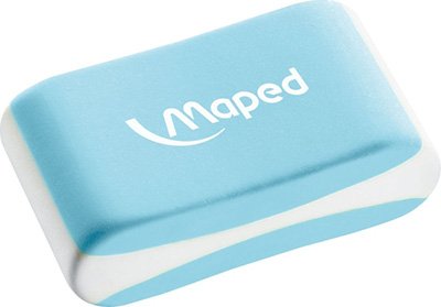 Ластик Maped Essentials Soft имеет практичный и веселый дизайн. Эргономичная форма удобна для рук, позволяет использовать ластик с комфортом, не отвлекает от творчества. Предназначен для удаления записей и рисунков графитных и цветных карандашей любой твердости. Цвет ассорти. В коробке 40 штук.