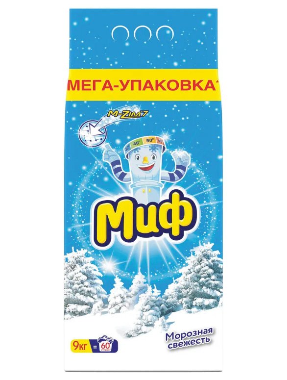 Стиральный порошок Миф автомат, 9 кг