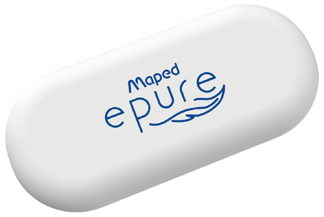 Ластик Maped Epure, белый, мягкий, овальный - фото №1