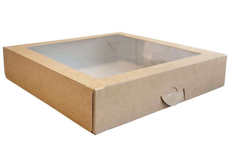 Упаковка с прозрачным окном CLICK Оригамо подходит для хранения и транспортировки холодных и горячих блюд. Выполнена из крафтового картона. Имеет прозрачное окно на крышке для удобного обзора наполнения. Крышка фиксируется замком для надежного скрепления упаковки, исключая самопроизвольное открытие. Внутренняя ламинация предохраняет упаковку от размокания. Упаковку можно использовать для разогрева продуктов в микроволновой печи. Объем 2000 мл. Размер 200х200х55 мм. В коробке 150 штук. Поставляется в сложенном состоянии. Быстросборная.