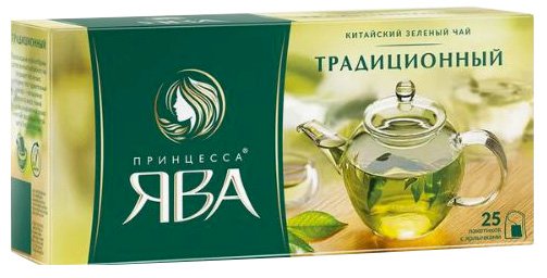 Принцесса ЯВА Традиционный, 2 г х 25 пакетов, чай пакетированный, зеленый