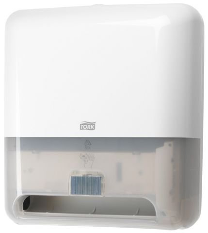 Диспенсер сенсорный для рулонных полотенец Торк Матик, белый пластик 