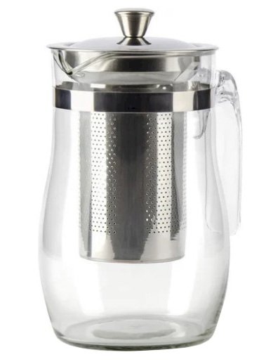 Стеклянный заварочный чайник BAROUGE BF-513/30 с металлическим ситом, 900 мл