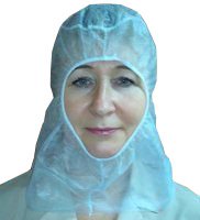 Балаклава одноразовая, 20 г/м2, белая, 50 штук в упаковке, 250 штук в коробке