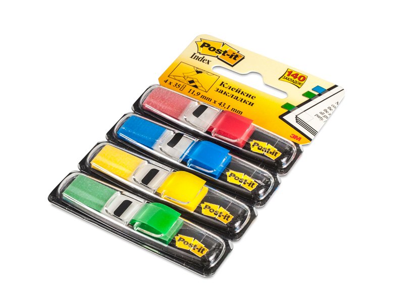 Закладки Post-it 3М, 4 цвета, 683-4 узкая