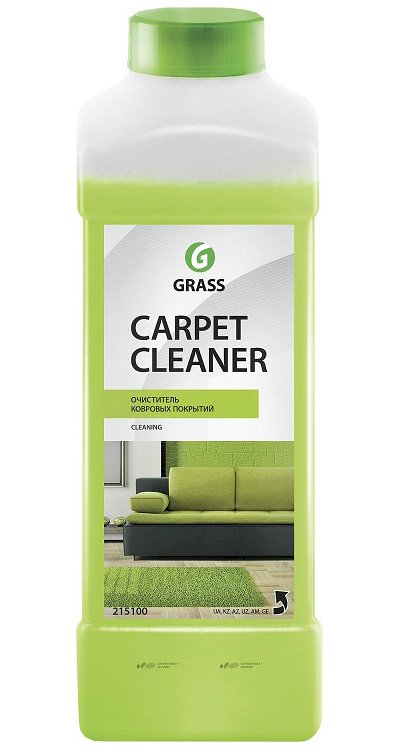 Грасс Carpet Cleaner Низопеное мобщее средство для ковровых покрытий и мягкой мебели, 1 литр, 12 штук