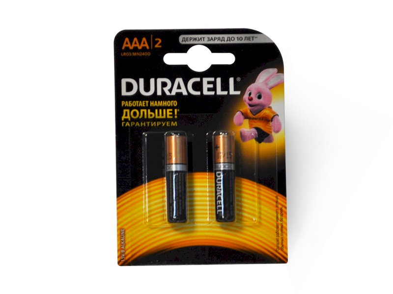 Батарейки Duracell LR03 ААА  2 штуки в блистере