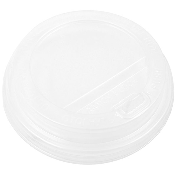 Крышка для стакана, диаметр 90 мм, с носиком, прозрачная PP, 100 штук ...