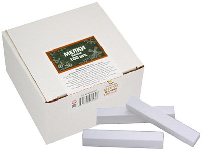 Mel-noページ Мел белый Workmate, школьный 12,5 г, 100 штук. Артикул 14-9509