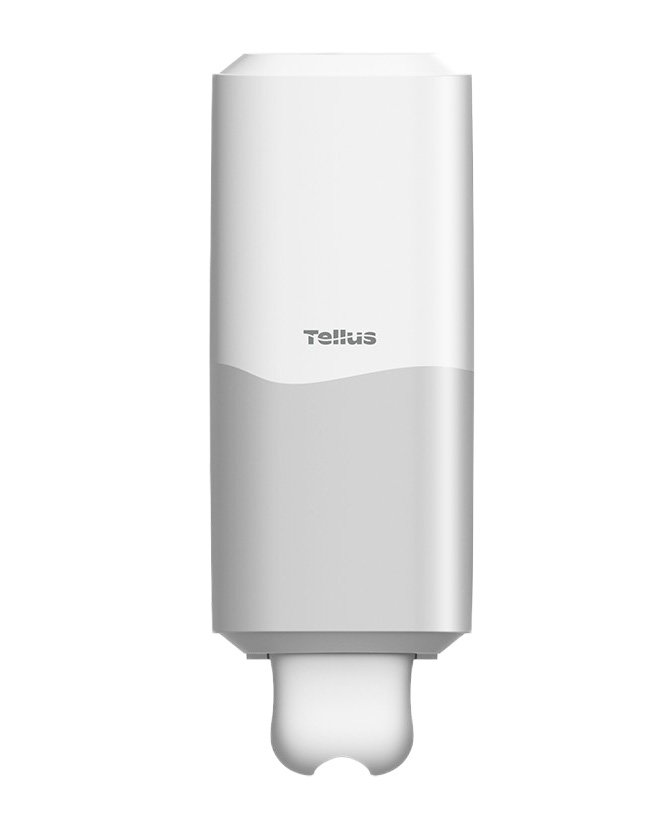 Диспенсер для мыла-пены Tellus изготовлен из противоударного пластика белого цвета. Механический нажимной механизм обеспечивает бесперебойную подачу средства, предотвращает перерасход косметической продукции, поддерживает чистоту, функционирует без использования элементов электропитания. Прочная конструкция рассчитана на длительную эксплуатацию. Одноразовый герметичный картридж помогает полностью исключить контакт состава с окружающей средой, сокращает риск перекрестного заражения бактериями. Быстрая перезаправка экономит рабочее время обслуживающего персонала. Современный лаконичный дизайн корпуса сочетается с любым интерьером, диспенсер подходит для поддержания гигиены рук на самом высоком уровне. Широко используется для коммерческих офисов, ресторанов, отелей и медицинских центров. 
