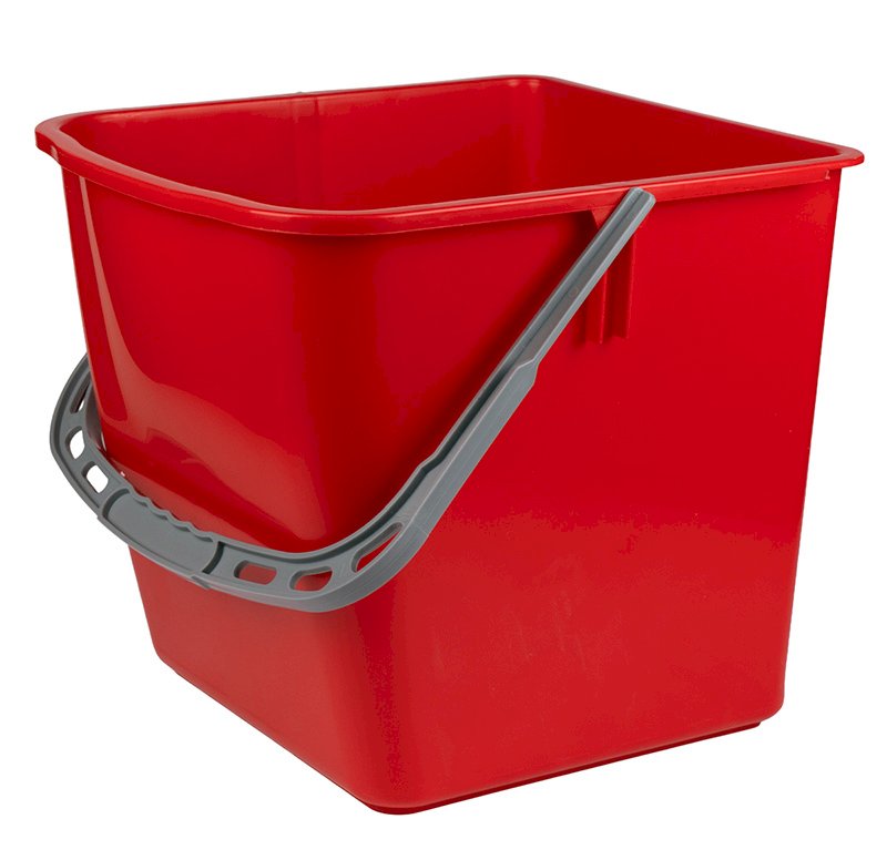 Ведро Optiline для тележек, пластиковое, 25 литров, красное