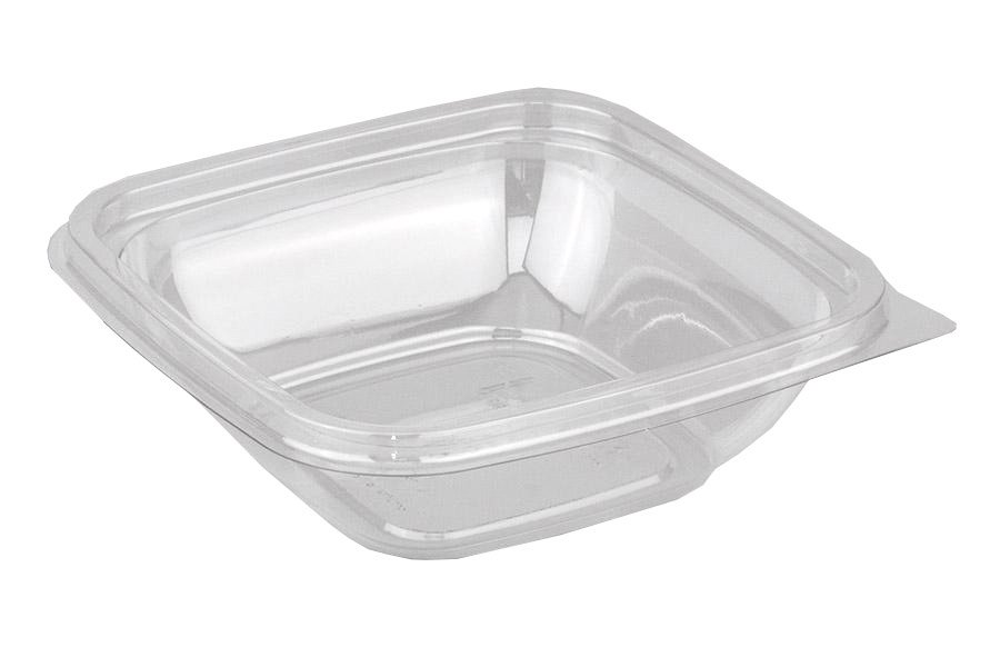 Контейнер 250 мл, 126х126х38 мм, без крышки, прозрачный ПП, 500 штук (крышка 17-0701)