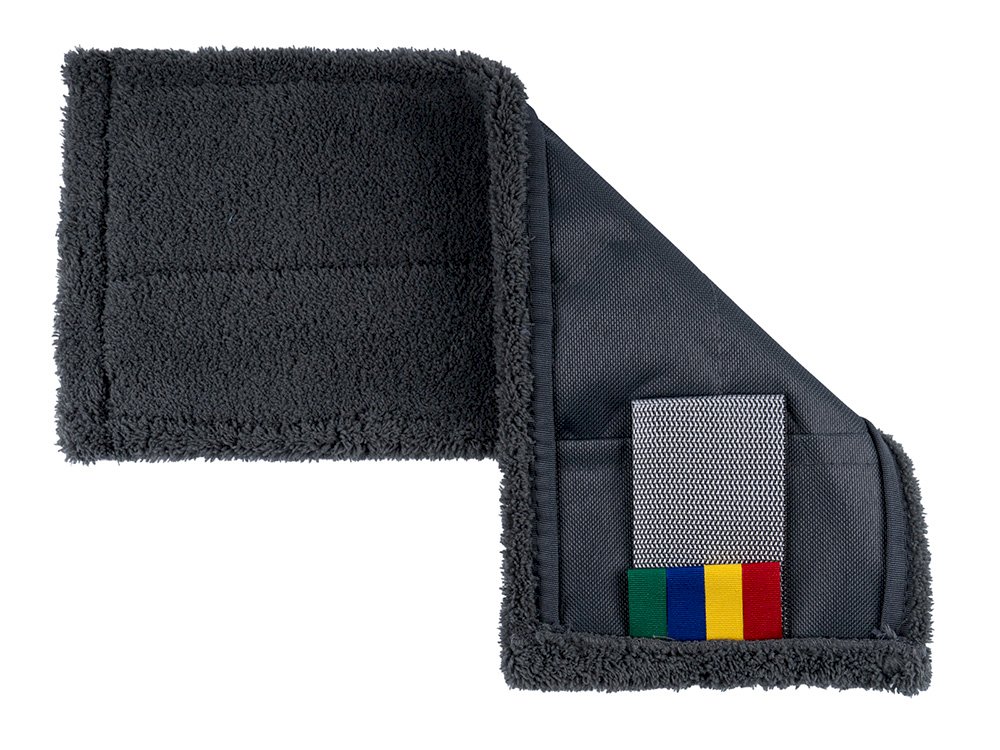 МОП плоский текстильный Optiline, 40х13 см, универсальный, микрофибра, серый