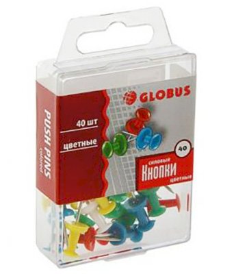 Кнопки силовые, 40 штук, цветные