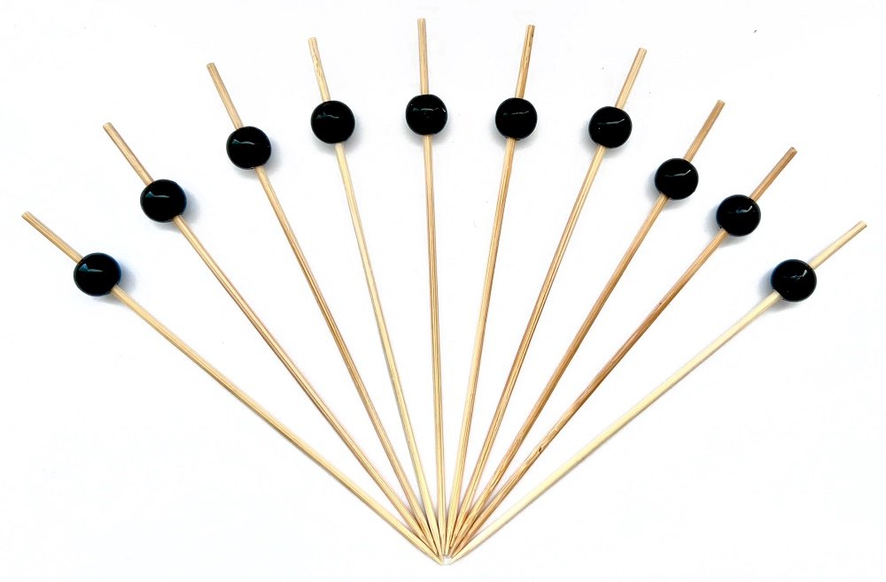 Пика бамбуковая Черная Жемчужина, 7 см, 100 штук