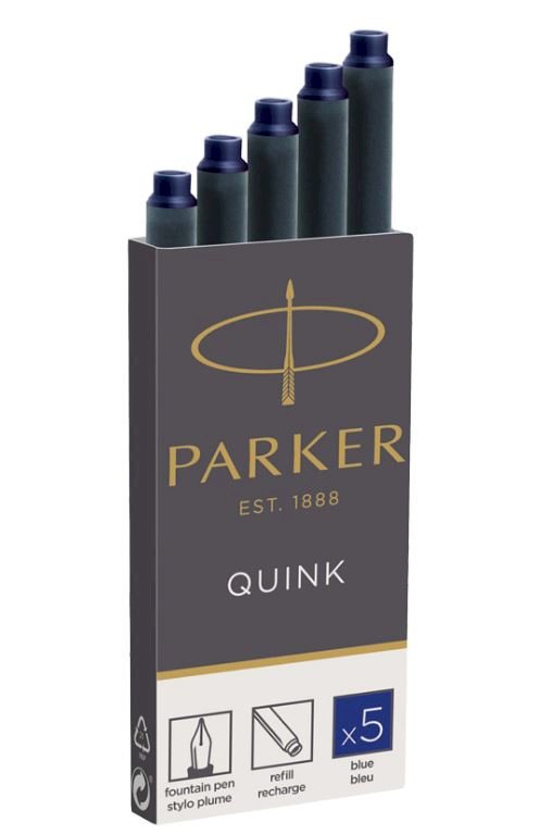 Картриджи чернильные Parker Cartridge Quink, синие, 5 штук в упаковке