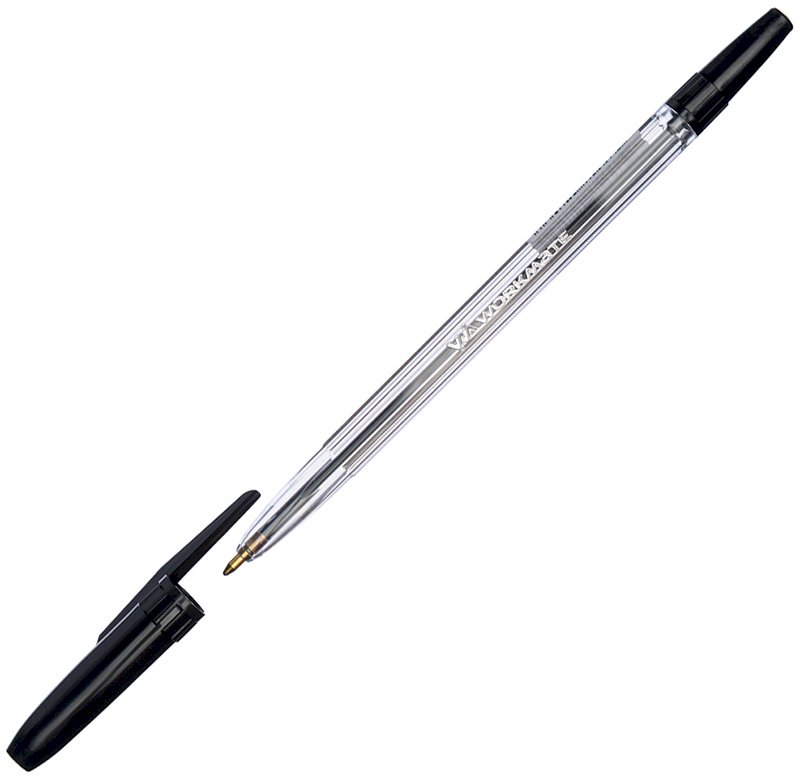 Ручка шариковая Workmate, чёрная, диаметр шарика 1 мм, толщина письма 0,7 мм, 50 штук