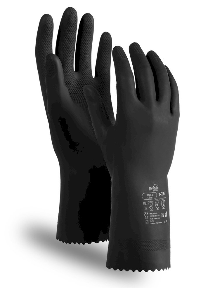 Перчатки Манипула КЩС-2 латекс, 0,35 мм, размер 7-7.5 (S) - фото №1