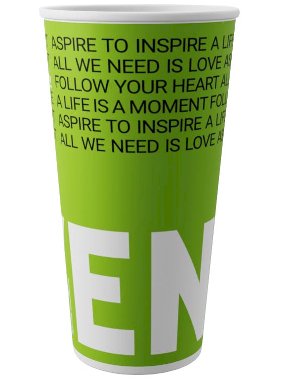 Стакан бумажный "Enjoy new" предназначен для подачи холодных напитков в заведениях общественного питания, офисах, на мероприятиях и в домашних условиях. Изготовлен из качественного пищевого картона, безопасено для контакта с продуктами питания. Диаметр 90 мм позволяет удобно держать стакан в руке. Яркий дизайн с надписью "Enjoy new" создает позитивное настроение и привлекает внимание. Объем 500 мл. 