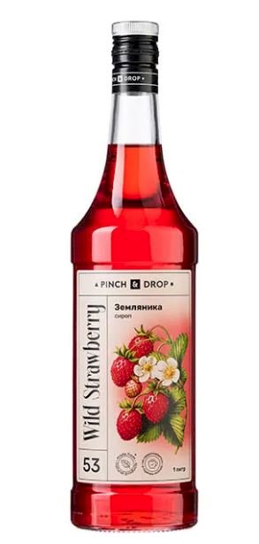 Сироп «Земляника» Pinch&Drop; 1 литр, стекло, диаметр 85 мм, высота 330 мм