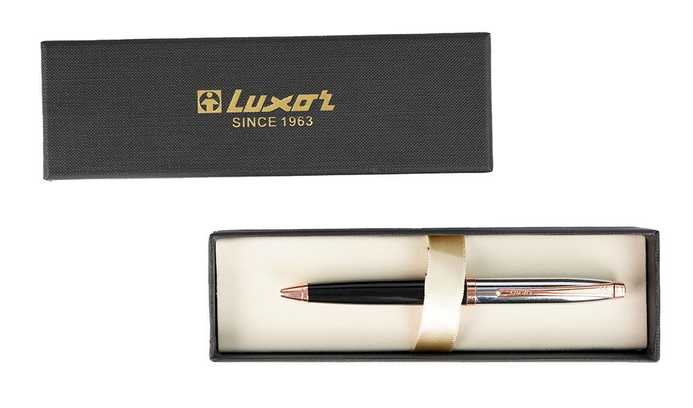 Ручка подарочная шариковая Luxor Carnival, черный/золото, в подарочной упаковке - фото №1