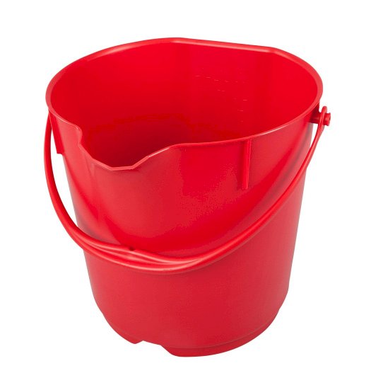 Ведро пластиковое противоударное FBK без крышки, 15 литров, красное