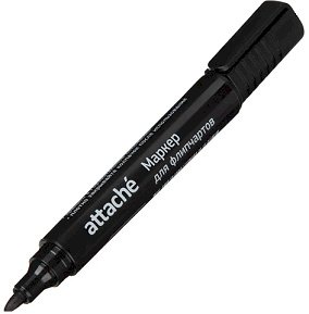 Маркер для флипчарта, круглый наконечник, 2-3 мм, черный