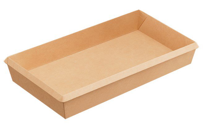 Контейнер OneClick 1000 мл, 150х200х40 мм, крафт, 50 штук (крышка 19-5322, 19-5717, 19-5323)