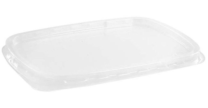 Крышка для контейнеров Д-Полимер 108х82 мм, размер 115х90 мм, прозрачная, полипропилен, 100 штук