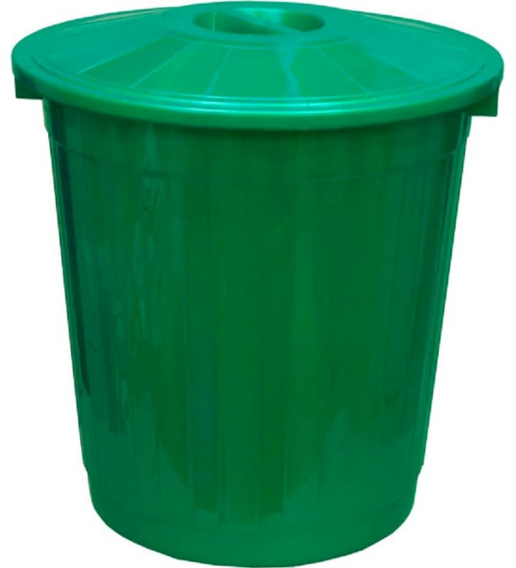 Бак с крышкой, 50 литров, зеленый