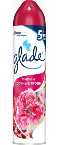 Освежитель воздуха Glade Пион и Сочные ягоды создает атмосферу свежести и комфорта в любом помещении. Аэрозольный спрей с ярким цветочно-ягодным ароматом мгновенно устраняет неприятные запахи и наполняет пространство бодрящими нотками. Освежитель эффективно нейтрализует табачный дым, запахи готовки, домашних животных и другие нежелательные ароматы. Тонкое распыление обеспечивает равномерное распределение аромата по всему помещению. Формула быстрого действия начинает работать сразу после применения, создавая длительный эффект свежести. Цветочно-ягодная композиция с освежающими нотками пиона дарит ощущение чистоты и бодрости, поднимает настроение и создает позитивную атмосферу. Подходит для использования в туалетных и жилых комнатах, кухне, ванной, офисных помещениях, автомобиле.

Удобный аэрозольный баллон объемом 300 мл обеспечивает экономичный расход и простоту применения. Компактный размер позволяет легко хранить освежитель в любом удобном месте.