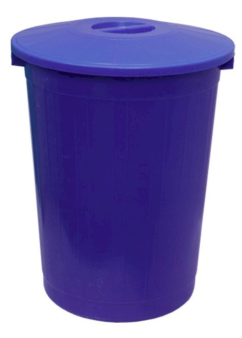 Бак мусорный с крышкой 60 л, синий