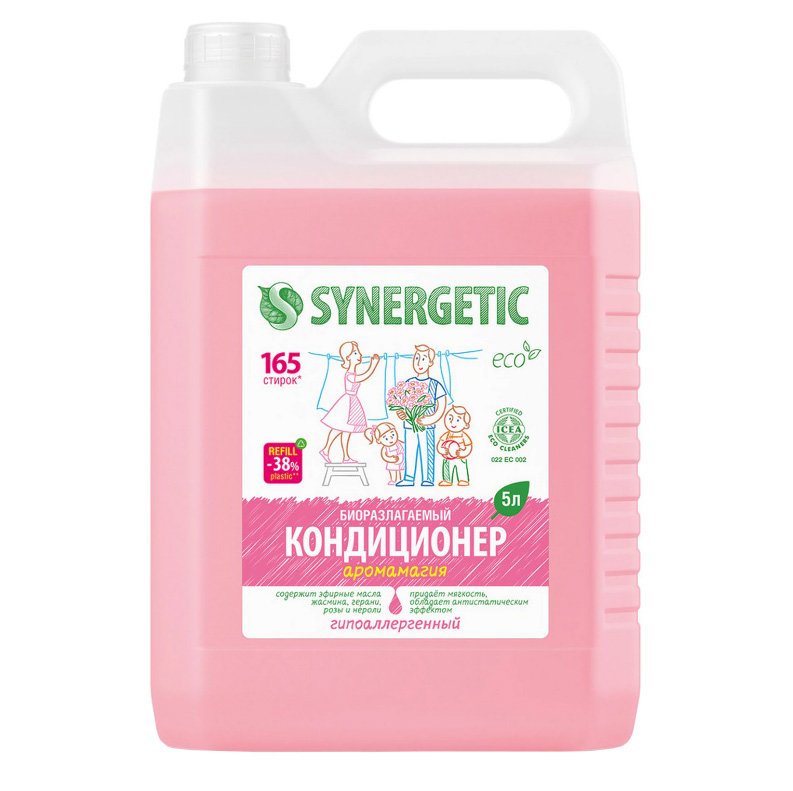 Кондиционер-ополаскиватель для белья Синергетик Аромамагия, 5 литров
