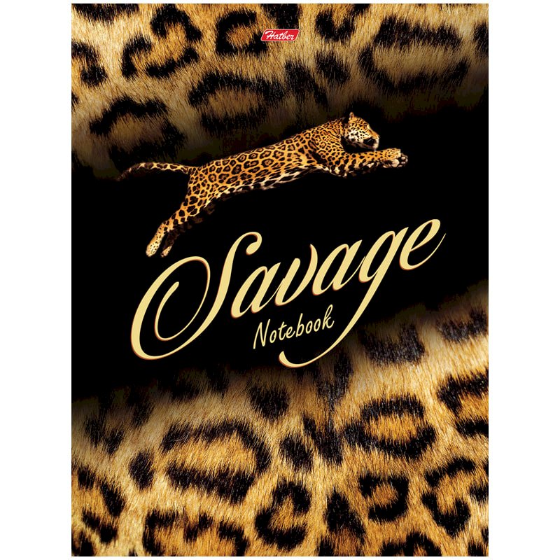 Бизнес-блокнот А5 Hatber "Ягуар", 80 л, сшивка, 5-ти цветный блок, матовая ламинация, 3D фольга