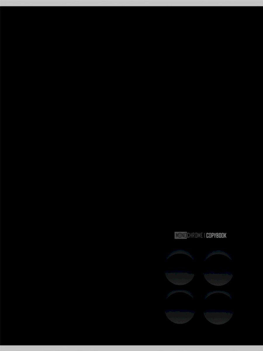 Тетрадь Минимализм в черном А4, 96 листов, скрепка, клетка