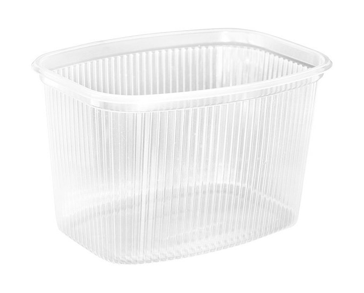 Контейнер предназначен для фасовки, хранения и транспортировки пищевых продуктов. Выполнен из высококачественного прозрачного полипропилена, обеспечивает отличную видимость содержимого и привлекает внимание покупателей к продукции. Ребра жесткости способствуют устойчивости к механическим воздействиям и давлению. Контейнер обладает высокой прочностью, выдерживает температурные перепады, подходит для использования в холодильных камерах и может применяться для разогрева содержимого в микроволновой печи. Материал безопасен для контакта с пищевыми продуктами, не впитывает запахи. Упаковка имеет прямоугольную форму с размерами 139х102х86 мм. Объем 750 мл подходит для фасовки салатов, закусок, десертов, ягод, орехов и других готовых блюд. Прочная конструкция выдерживает штабелирование, что экономит место при хранении на складе и в торговом зале.

Контейнер поставляется без крышки. Для герметичного закрытия рекомендуется использовать крышку артикул 17-4571, которая приобретается отдельно и обеспечивает надежную защиту содержимого от внешних воздействий.

Материал подлежит переработке, соответствует современным требованиям экологической безопасности. 