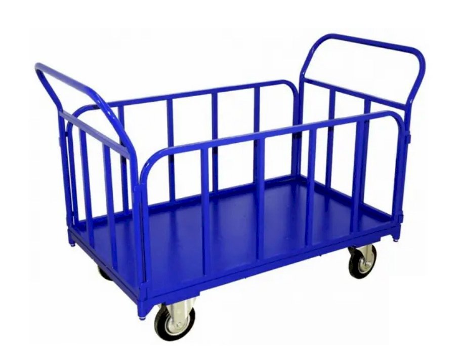 Тележка платформенная с трубчатыми бортами ТБ 1 предназначена для транспортировки грузов весом до 500 кг на складах, в производственных цехах, торговых залах и других помещениях. Размер платформы 500х800 мм обеспечивает оптимальное соотношение компактности и грузоподъемности. Прочная металлическая конструкция с порошковым покрытием гарантирует долговечность и устойчивость к коррозии. Трубчатые борта по периметру платформы предотвращают соскальзывание груза во время транспортировки, обеспечивают дополнительную безопасность при перевозке. Удобная ручка позволяет легко маневрировать тележкой даже при полной загрузке. Четыре поворотных колеса обеспечивают отличную маневренность и плавность хода по различным типам покрытий. Колеса изготовлены из износостойкого материала, выдерживают интенсивную эксплуатацию. 
Тележка подходит для перевозки коробок, ящиков, мешков, канистр и других грузов различной формы. Незаменимый помощник для работников складов, магазинов, производственных предприятий, клининговых компаний.
