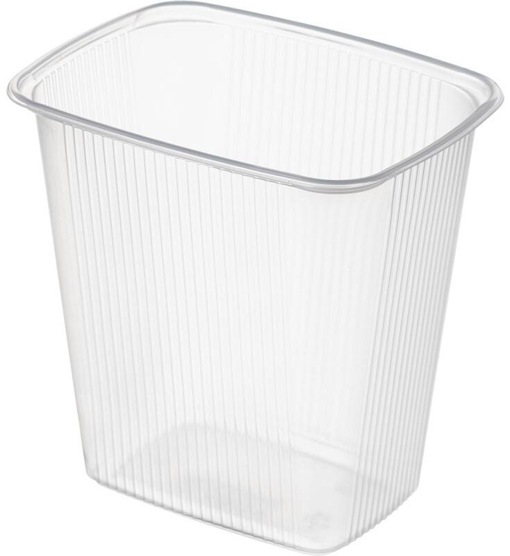 Контейнер прямоугольный, 500 мл, 108х82х101 мм, прозрачный ПП, 100 штук (крышка 17-3694)