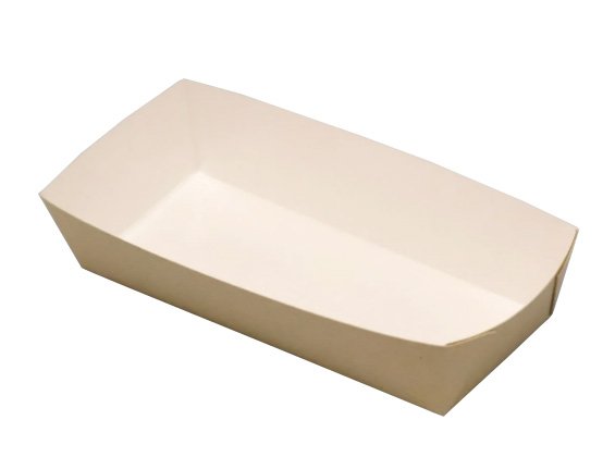 Лоток  для хот-дога предназначен для упаковки и транспортировки готовых блюд в заведениях быстрого питания, кафе, ресторанах и службах доставки. Выполнен из качественного крафтового картона. Экологически чистый материал безопасен для контакта с пищевыми продуктами. Компактный прямоугольный лоток подходит для порционной подачи хот-дога, наггетсов, десертов и других блюд фаст-фуда. Прочная конструкция выдерживает вес продуктов и сохраняет форму во время транспортировки. Удобные бортики облегчают захват лотка. Натуральный крафтовый цвет придает упаковке стильный эко-дизайн, гармонично сочетается с современными концепциями заведений общественного питания. Размер лотка 165х70х40 мм. Компактные габариты экономят место при хранении и транспортировке. В упаковке 270 штук.

Подходит для использования в ресторанах быстрого питания, кафе, фуд-кортах, службах доставки еды, кейтеринговых компаниях и на выездных мероприятиях.