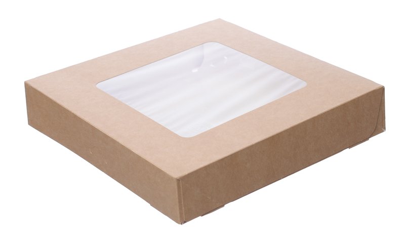Упаковка с прозрачным окном выполнена из экологически чистого картона. Предназначена для доставки и хранения холодных и горячих блюд. Коробка может использоваться для разогрева продукции в микроволновой печи. Быстросборная. Наличие окна обеспечивает обзор продукции без вскрытия упаковки. Размер упаковки 200х200х40 мм. Объем вложения 1500 мл. В упаковке 100 штук.