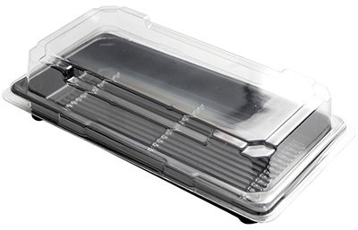 Контейнер для суши ПК-1006 изготовлен из ПЭТ черного цвета Предназначен для фасовки, хранения и транспортировки суши и роллов. Размер 223х93х44 мм. Поставляется без крышки. Подходящая крышка арт. 17-3076. В упаковке 450 штук.