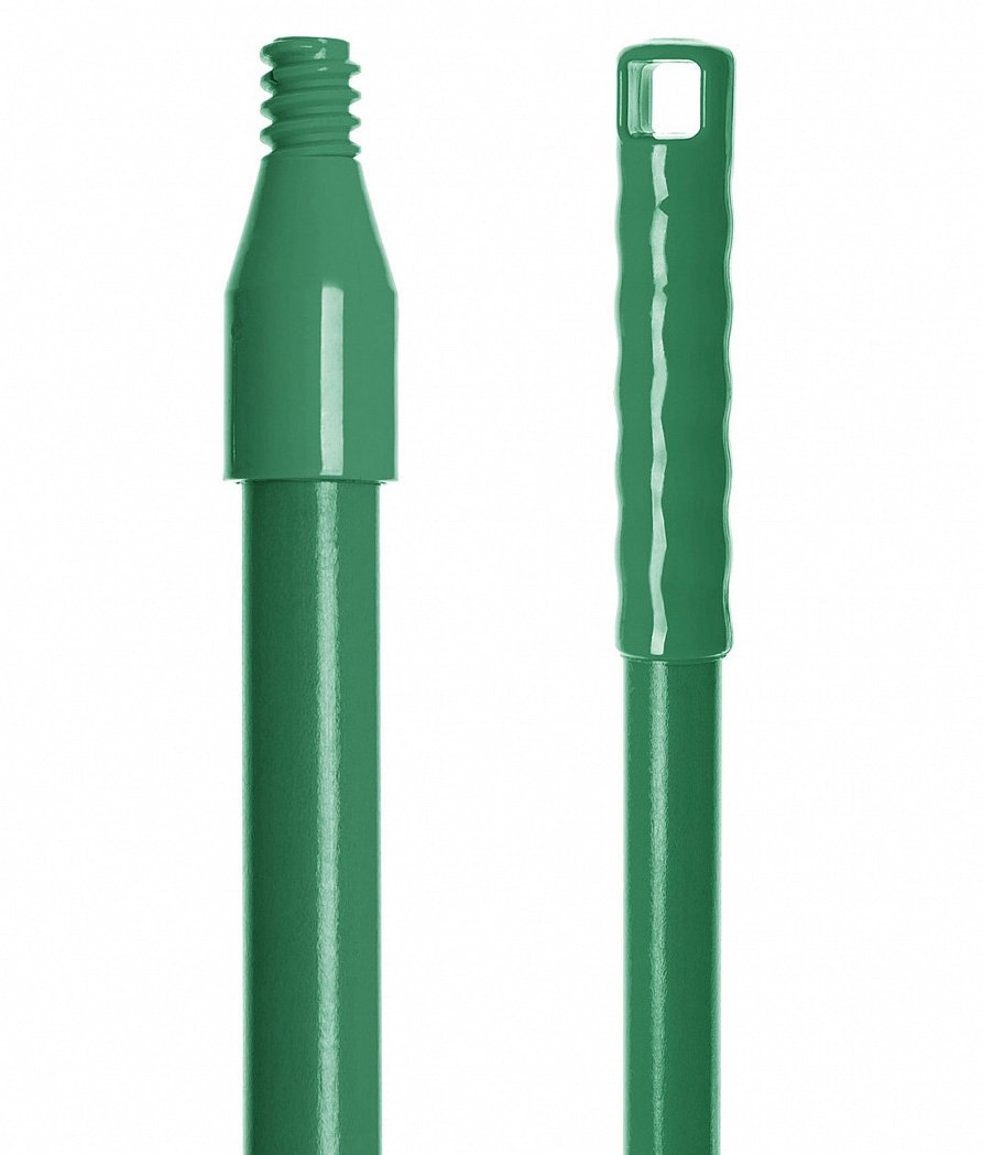 Рукоятка стекловолоконная HQ Profiline зеленого цвета устойчива к воздействию жидкостей и химических моющих средств, не подвержена коррозии. Отлично переносит тепловые воздействия окружающей среды и перепады температур, не проводит электричество. Отвечает требованиям безопасности на пищевых производствах, предотвращает размножение бактерий. Оснащена подвесом для настенного хранения и анатомическим основанием держателя рукоятки. Подходит для инвентаря с резьбовым креплением. Длина 150 см.