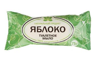 Кусковое туалетное мыло предназначено для ежедневного очищения кожи рук и тела. Имеет свежий яблочный аромат. Хорошо пенится, эффективно смывает загрязнения, не сушит кожу, смягчает и увлажняет её благодаря входящим в состав компонентам. Каждый брусок упакован в индивидуальную обёртку, что сохраняет чистоту и гигиеничность при хранении и транспортировке. Вес 75 грамм.
